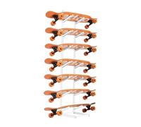 BZJPRFC 3/4/5/6/7-Layer Skateboard Rack Floor Stand,Heavy Duty Sports Storage Rack,Surfboard/Skiboard Display,80kg Load Capacity,for Garage Home School Use(White,7-Layer)