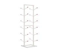 BZJPRFC 4/5/6/7-Layer Skateboard Rack Floor Stand,Surfboard/Skiboard Display Rack,Double-sided Sports Equipment Shelf,for Homes Garages Clubs Skate Shops(White,130x45x37cm)