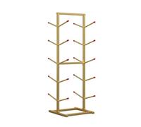 BZJPRFC 4/5/6/7-Layer Skateboard Rack Floor Stand,Surfboard/Skiboard Display Rack,Double-sided Sports Equipment Shelf,for Homes Garages Clubs Skate Shops(Gold,110x45x37cm)