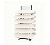 BZJPRFC 6/7-Tier Skateboard Rack Floor Stand,Double-sided Surfboard Display Rack,Heavy Duty Sports Equipment Shelf,Holds 7-12 Skateboards Skateboard(130x55x45cm)