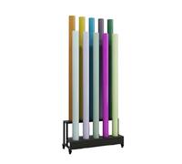 BZJPRFC Fabric Roll Storage Rack,Large Capacity Organizer,Movable Metals Organizer Holder,for Fabric Rolls Leather Rolls Carpet Samples,Bearing 150KG(53x48x75cm)