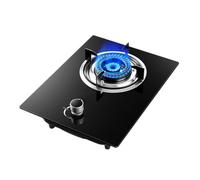 BZJPRFC Gas Stove 1 Burner, 4.5KW Large Fire Ring Wok Burner, Black Tempered Glass Countertop For Cooking, With Flameout Protection (Size : LPG)