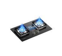 BZJPRFC Gas Stove With 2 Burners, 5.2KW 9-cavity High-fire Wok Burner, Vertical Stove For Camping And Outdoor, With Flameout Protection, Timer (Size : LPG)