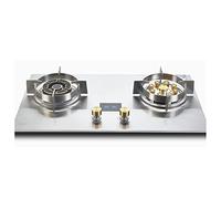 BZJPRFC Indoor Portable Gas Stove 2 Burners, Right 7.2KW Left 5.2KW Timer (both Sides Independent) High Flame, Black Glass Independent Stove Camping Outdoor (Size : LPG)