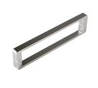 BZJPRFC Pair of Chrome Shower Door Handles, Stainless Steel Shower Handle Push Door Handle, Double Sided Glass Barn Door Handle Replacement Door Handle(Pitch-400mm)