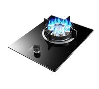 BZJPRFC Portable Gas Stove, 7.0KW 9-cavity Timed High Flame, Black Tempered Glass Cast Iron Pot Rack, Suitable For Home Kitchens, With Flameout Protection (Size : NG)