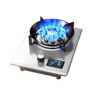 BZJPRFC Portable Gas Stove, 7.2kW 9-Cavity Fire Ring Wok Burner Timer, Freestanding Table Top For Home Kitchen Camping Garden Dining (Color : Silver, Size : NG)