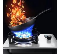 BZJPRFC Portable Gas Stove, 7.2KW 9-chamber High Flame, Timer Function, LPG/natural Gas Kit, Suitable For Home Kitchens, With Flameout Protection (Size : LPG)