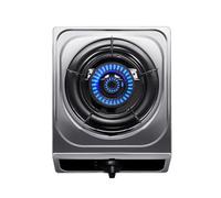 BZJPRFC Portable Gas Stove,Single Burner,Stainless Steel Catering 4.0KW Indoor Regulators,Gas/LP Gas Conversion Stove,with Flameout Protection(NG)
