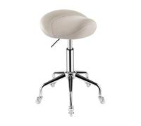 BZJPRFC Rolling Saddle Stool with Wheels Saddle Stool Ergonomic Saddle Chair Adjustable Hydraulic Stool with Wheels Suitable for Indoor and Outdoor Use (Color : White)