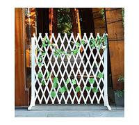 BZJPRFC White Expandable Plant Trellis Garden Fence, Wooden Freestanding Extended Gate Heavy Duty Fence, Foldable Plant Screen Pet Gate (Size : H150xL200cm)