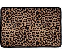 bzjqh Leopard Print Rug, Soft Animal Throw Mat for Bedroom Living Room Decor, Non-Slip Floor Carpet for Home Office 40x60cm (dark brown)