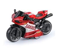 bzjqh Mini Motorcycle, Motorcycle Model, Cale Die-Cast Motorcycle- Detailed Collectible with Movable Parts, Desktop Decor for Adults and Kids- Red
