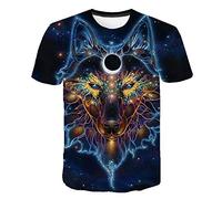 BZNOO 3D Printed T Shirts,Unisex Animal Wolf Graphic T Shirt Summer Casual Short Sleeve Novelty Tee Shirts Tees Tops Street Wear For Men Women