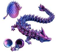BZQCPLX 3D Dragon Eggs with Articulated Dragon Inside, Crystal Egg Set, Laser Printed, Perfect for Home Office Decor and Executive Desk Toys