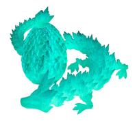 BZQCPLX 3D Printed Dragon Egg Articulating Gemstone,Crystal Dragon Figurine,3D Printed Dragons,Articulated Dragon,Removable Mystery Dragon Egg Toy Dragon,for Kids and Adults Home Decor Desk Decor (E)