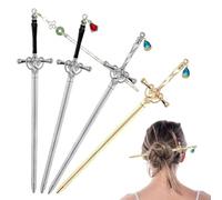 BZQCPLX 4pcs Ancient Style Sword hair Stick, Tassel Hair Pins for Women Girls, Chinese Retro Design DIY Long Hair Needles, Retro Tassel Hair Chignon Accessories Women Girls