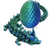 BZQCPLX Articulating GemstoneDragon Figurine, Crystal 3D Dragons Egg,ArticulatedDragon: Removable Mystery EggToy for Kids and AdultsHome Decor