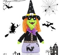 BZQCPLX Halloween Witch Doll, Soft Cuddly Plush Toy Halloween Plushie Gift for Kids Girls