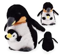 BZQCPLX 25 Cm Penguin Family Plush Doll, Super Soft Stuffed Animal Toy, Mom & Baby Plushies for Lover Friends Classmates Gift