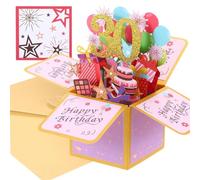 BZQCPLX Pop up Happy Birthday Card, 3D Pop up Birthday Cards, 30th Birthday card, Happy Birthday Greeting Card, Pop Up Birthday Cards Box for Adults and Kids with Envelopes