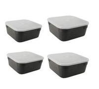 BZS Bait Boxes - Maggot Boxes for Fishing, 4 x 1 Pint & 2 x 2 Pint, Shatterproof, Assorted Sizes