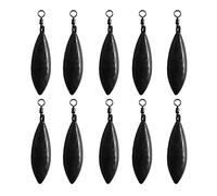 BZS Carp Fishing Weights Distance Casting with Swivel and Powder Coated Finish for Running Rigs and Weight Clip, (1oz or 28.34g, Pack 10)