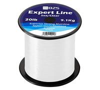 BZS Expert Carp Coarse Fishing Line Nylon Monofilament - Strong Tension High Load String Spool 4lb 5lb 6lb 8lb 10lb 12lb 15lb 20lb 25lb 30lb 40lb 50lb 60lb (Clear, 0.45mm - 576m / 20 lbs - 9.1Kg)
