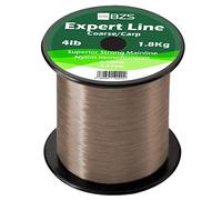 BZS Expert Carp Coarse Fishing Line Nylon Monofilament - Strong Tension High Load String Spool 4lb 5lb 6lb 8lb 10lb 12lb 15lb 20lb 25lb 30lb 40lb 50lb 60lb (Brown, 0.18mm - 3,273m / 4lbs - 1.8Kg)