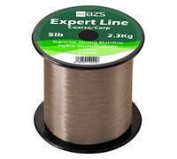 BZS Expert Carp Coarse Fishing Line Nylon Monofilament - Strong Tension High Load String Spool 4lb 5lb 6lb 8lb 10lb 12lb 15lb 20lb 25lb 30lb 40lb 50lb 60lb (Brown, 0.20mm - 2,917m / 5lbs - 2.3Kg)