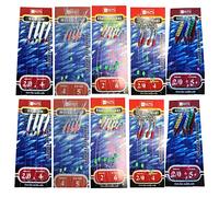 BZS Mixed Mackerel Feathers Rigs Hooks for Sea Fishing Selection Pack with Lures Bait Tackle Accessories to All Summer Species (10 packets)