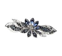 BZSDDY 2Pcs 6CM Leaf/Bow Rhinestone Wedding Hairpiece, Crystal Bridal Hair Clips, Elegant Hair Barrettes for Women Prom