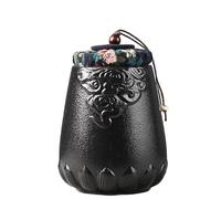 BZSDDY 9-14CM Lotus Ceramic Storage Jars With Lids Airtight Ceramic Tea Coffee Sugar Canisters Vintage Porcelain Kitchen Food Storage Jars Candy