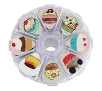 BZSDDY Celluloid Guitar Picks, 50 Pieces Cake Pattern Plectrums for Acoustic, Electric, Bass, and Ukulele, Includes Storage Box (50PCS, 0.71mm)
