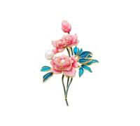 BZSQD 2-6pcs Elegant Flower Brooch, 5 * 7cm Vintage Style Pin, Colorful Rhinestone Jewelry Accessories, Stylish Party Gift, Versatile Casual Wear