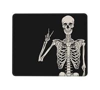 BZU Human Skeleton Black Mouse Pad Small Mouse Pad, Square Waterproof Mini MousePads 10x 8Inch Non-Slip Rubber Base Mousepad for Home Office Gaming Working Computers Laptop Keyboard