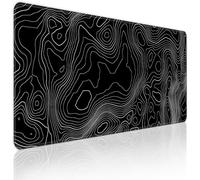 Bzu Topographic Contour Extended Big Mouse Pad Large,XL Gaming Mouse Pad Desk Pad,31.5x11.8inch Long Computer Keyboard Mouse Mat Mousepad with 3mm Non-Slip Base and Stitched Edge for Home Office Work