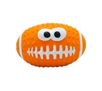 BZVCRTYKL Latex Pet Squeaky Toy Rugby Dog Chew Toy for Teeth Cleaning, Red 2/24(Orange)