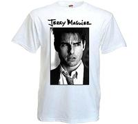 BZYTQA Jerry Maguire v1 T-Shirt Movie Poster Tom Cruise White
