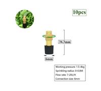 (C) 1/4 Inch Nozzle Dripper Watering Sprayer Misting Sprinkler With Hose Tee Barb thread Connector For Garden Atomizing System