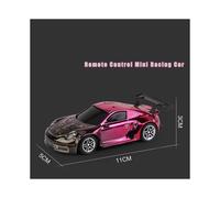 (C) 1/43 Scale RC Racing Car LED lights RTR Mini Remote Control Electric Car Model Ready to Go Toy Gift