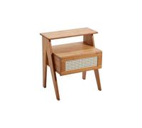 C 1 Drawer / 47.5X31.5X50Cm Wooden Bedside Table 1 3 Drawer And Rattan Door Bedside Table Cabinet Nightstand