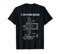 C-119 Flying Boxcar American Plane Aircraft Blueprint T-Shirt