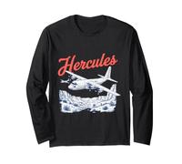 C-130 Hercules Vintage Military Cargo Plane Graphic Long Sleeve T-Shirt