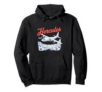 C-130 Hercules Vintage Military Cargo Plane Graphic Pullover Hoodie