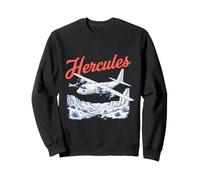 C-130 Hercules Vintage Military Cargo Plane Graphic Sweatshirt