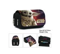 (C, 20*10*7.5CM) Baby Yoda Star Wars pencil case stationery box pencil case school bag