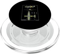 C 200 Saetta Italian WW2 Fighter Plane Diagram PopSockets PopGrip for MagSafe