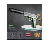 (C) 2023 New White Black Toy Pistol Plastic Eva Foam Darts Bullets Toy Gun Model Pistol Beginner Aim Train Handgun Boys Diy Gift