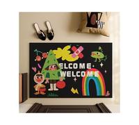 (C-3, 80X100cm 31.5X39.3in) Home floor mat silk ring non-slip and dirt-resistant, leave-in, carpet at the door, bedroom, bathroom, entry bathroom, modern